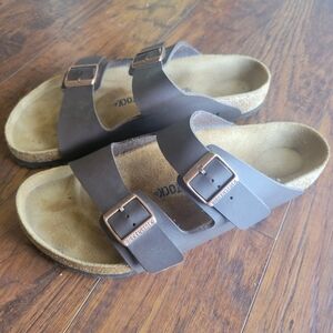 Birkenstock Arizona Brown Two Strap Sandals Men's Size 45 EU / 12 US Like New